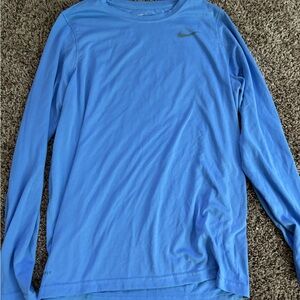 Nike Men's Sky Blue Dri-FIT Long Sleeve Tee Youth XL